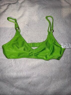 aerie Lime Green Ribbed Bikini top